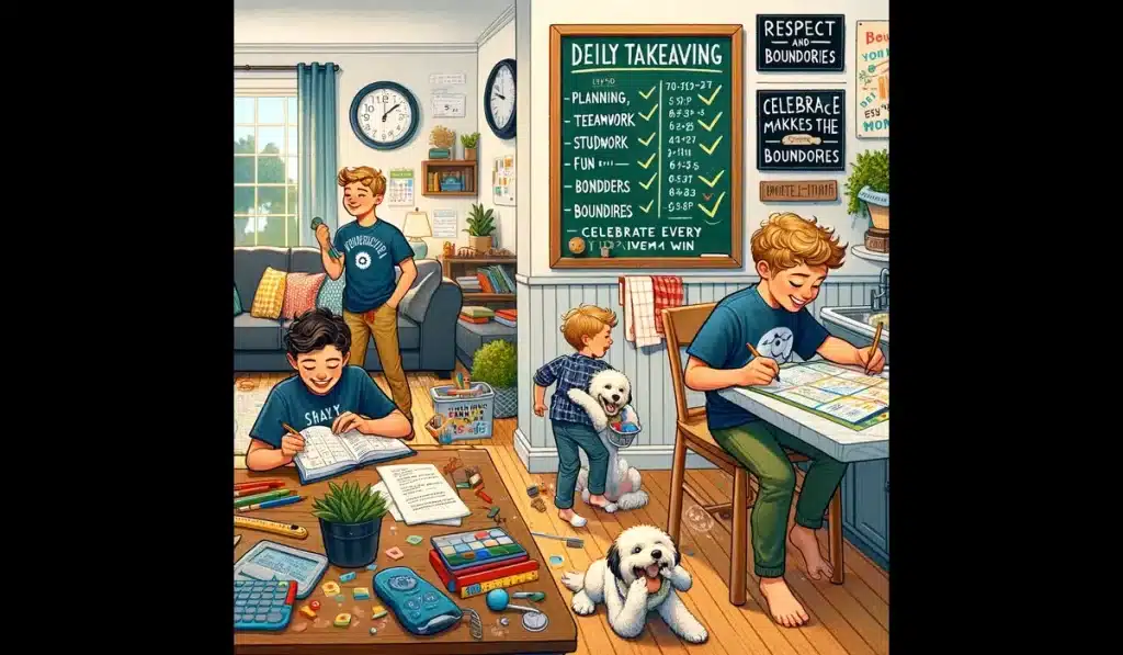 Boys and a Dog Homemaking Homeschooling Tips